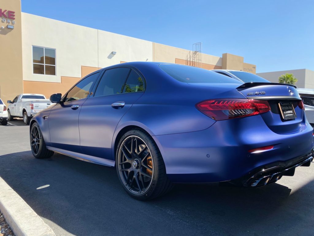 2021 Mercedes Benz AMG E 63 Stealth matte paint wrap