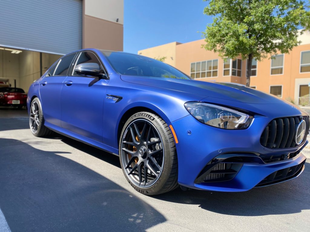 2021 Mercedes Benz AMG E 63 Stealth matte paint wrap