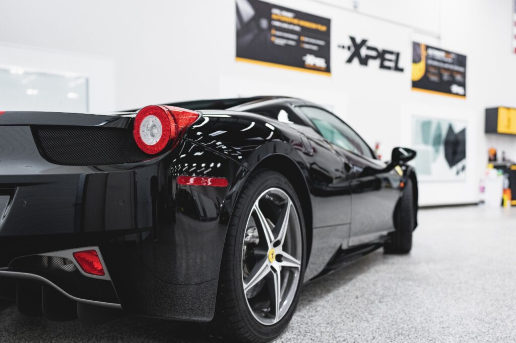 black-ferrari-458-ppf-window-tint